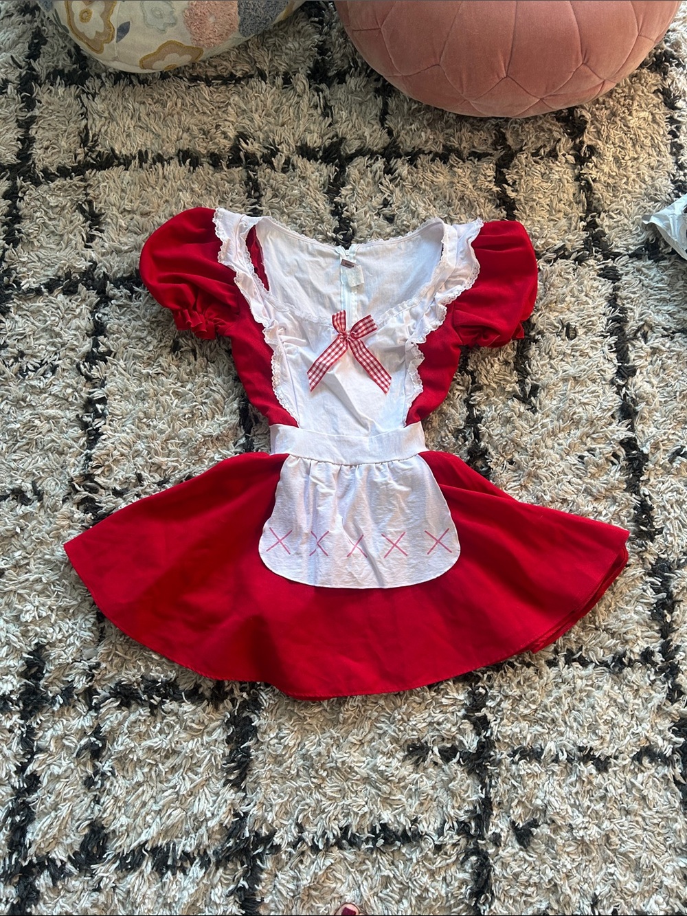 Leg Avenue Red and White Storybook Maid Costume Dress